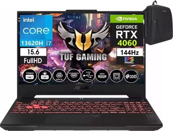 Asus Tuf Gaming F15 FX507VV-LP242 13. Nesil Intel I7-13620H 64GB Ddr5 Ram 512GB SSD WINDOWS11HOME 15.6 Inç Fhd 144Hz 8GB/RTX4060 140W Taşınabilir Bilgisayar FX507VV-LP24225 + Weblegelsin Çanta