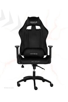 XMAX / Rio Natural Siyah Terletmez Kadife Kumaş Oyuncu Koltuğu / 120 Kg Taşır