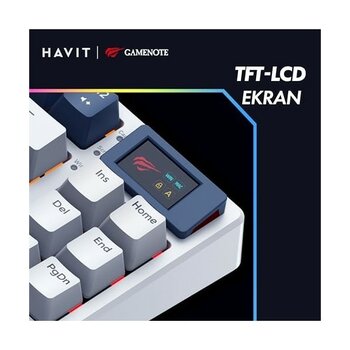 Zg Store KB884L Rgb Mekanik Türkçe Klavye 1.06INÇ Tft-Lcd Ekran - Red Switch