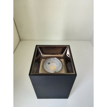 Ultras Pera Dekoratif Sıvaüstü Siyah - Rose Kare LED Spot Aydınlatma - 6500K - Beyaz