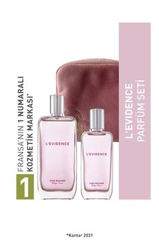 Yves Rocher L'Evidence Kadife Çantalı Parfüm Seti-