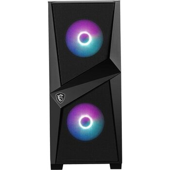 Msı Mag Forge 100R Temperlı Cam Argb Psu Yok 2X120MM 1X120MM Gamıng Atx Kasa Siyah