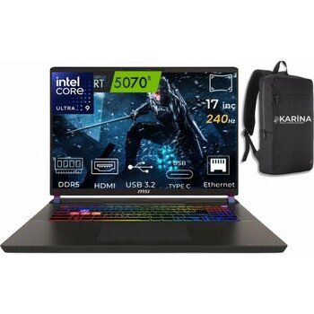 MSI Msı Vector 17 Hx Aı Ultra 9 275HX A2XWHG-081TR-06 96GB 4tb RTX5070TI W11HOME 17" Wqxga Gaming Laptop - 4 TB - 96 GB