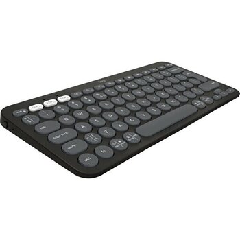 Ovebu Logıtech K380S, Pebble Keys 2,  Siyah, 920-011859, Bluetooth, Türkçe, Q, Multimedya, Mini Klavye