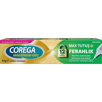 Renas Store Corega Max Tutuş & Ferahlık Diş Protezi Yapıştırıcı Krem 40 G