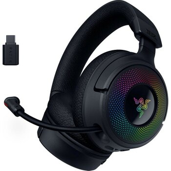 Razer Kraken V4 - Kablosuz Oyun Kulaklığı (3 Modlu Bağlantı, Triforce 40MM Sürücüler, 9 Bölgeli Rgb