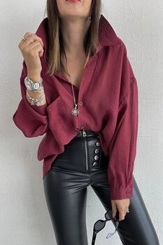 buqre's moda Lüx Kalite Basic Salaş Gömlek Standart Beden