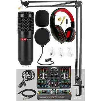 Yenibağ BM800 Titanium Set Efektli Ses Kartı, Mikrofon Kulaklık, Stand (Pc ve Telefon)