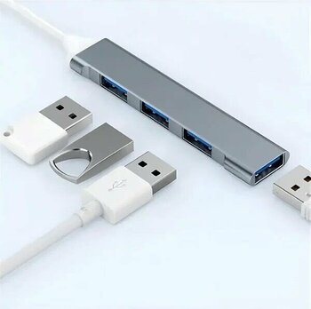 Ulu Bilgisayar 4 Port USB 3.0 Gri USB Hub Çoklayıcı Çoğaltıcı