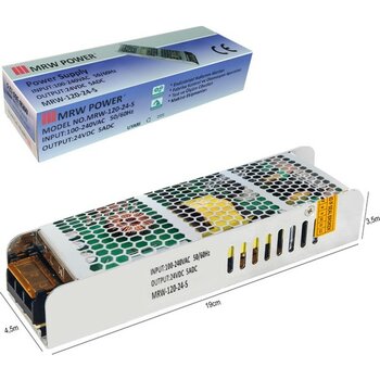 Mervesan Mrw 120-24-S Metal Kasa Adaptör Slim 24 Volt 5 Amper