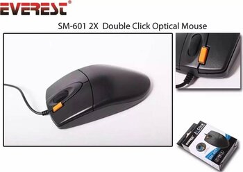 Everest SM-601U Siyah 3 Tuş Kablolu USB 800 DPI Mouse