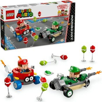 LEGO Super Mario Mario Kart – Baby Mario ile Baby Luigi 72034 8+ 321 Parça Oyuncak Yapım Seti