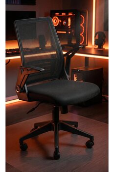 Alaeddin Ergonomik Ofis Sandalyesi Dayanıklı Plastik Malzeme Kırılmaz Konforlu Çalışma Koltuğu Siyah