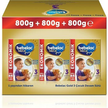 Bebelac Gold 3 Çocuk Devam Sütü, 3X800GR 9-12 Ay - Standart