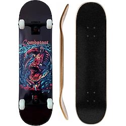 Gang Skateboard Skateboards 8.0 Combatant Complete Profesyonel Kaykay Beyaz