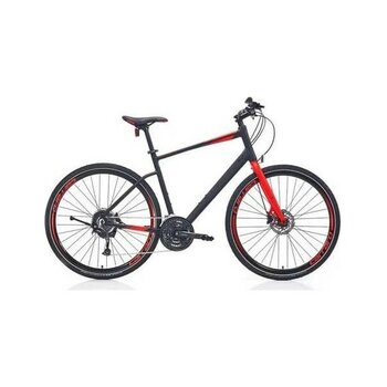 Carraro Sportive 328C Cues 18 Vites 480H Mat Siyah Kırmızı Şehir Bisikleti - Siyah - Kırmızı