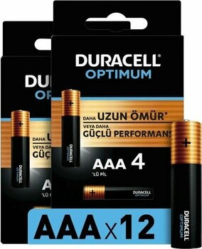 Duracell Optimum Aaa Alkalin Pil, 1,5 V LR03 MN2400, 12’li Paket - 12'li