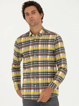 Cacharel Erkek Sarı Regular Fit Uzun Kollu Gömlek 50272909-VR044 - S