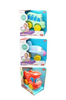 PopŞeker Güvenli ve Kırılmaz: Bebeklerin Yeni Favorisi 3'lü Yumuşak Oyuncak Araba Seti