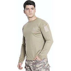 Vogel Tactical Bej Uzun Kollu Yakasız Taktik Tşört 531563495