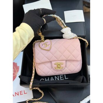 Chanel Logo Detaylı Ithal Çanta - Pembe