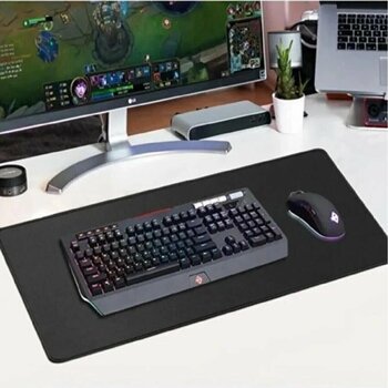Nirnisa 40 x 30 cm Siyah Mouse Pad Kaymaz Gaming Oyuncu Mause Ped Kauçuk Taban Gamer Mousepad
