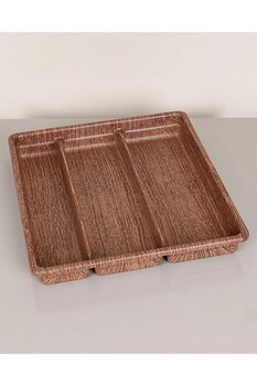 EvimShopping Evs Ahşap Görünümlü Çekmece Kepçelik 3 Bölmeli