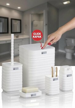 Okyanus Home Luna Beyaz 5'li Banyo Seti