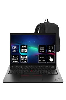 Thinkpad L13 Core Ultra 7 165u 32gb Ram 256gb Ssd 13.3" Fhd+ Multi-Touch Freedos Dizüstü Bilgisayar + Per4 Çanta