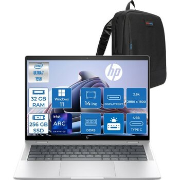 Hp Elitebook X360 1040 GEN11 Intel Core Ultra 7 155H 32GB Ddr5 256GB SSD Windows 11 Pro 14 Inç 2.8k (2880 x 1800) IPS Dokunmatik 400 Nits 100% Srgb...