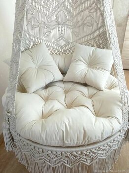 beyzima Makrome Salıncak Minderi Yuvarlak Salıncak Minderi (SADECE MİNDER)