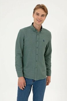 U.s. Polo Assn. Erkek Koyu Yeşil Gömlek Basic 50316723-vr079 Koyu Yesıl M