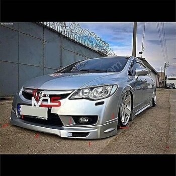 Honda Civic FD6 Makyajlı Ön Tampon Eki Karlık Fiberglass Boyasız