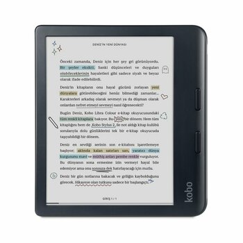 Kobo Libra Colour E-Kitap Okuyucu Siyah