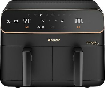 Arçelik FR 9284 Gurme DuoFry FR 8.5 lt 2400 W Siyah Airfryer Yağsız Fritöz