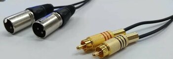Xlr Kablo - 2x Xlr Erkek - 2x Rca Gold Erkek - 1.5 Metre