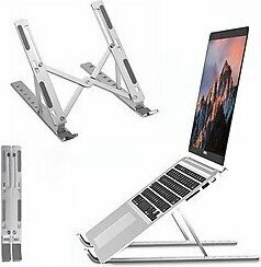Svein Taşınabilir Katlanır Kaymaz Ayarlı Metal Notebook Dizüstü Bilgisayar Yükseltici Laptop Standı