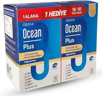 Ocean Plus 1200 Mg Omega3 Balık Yağı 50 Kapsül 2 Adet P10930