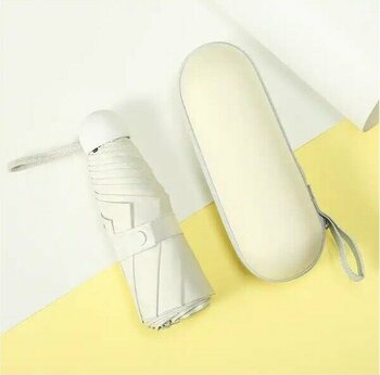 Eleven Markets 6 Telli Mini Cepboy Kapsullü Şemsiye -Bej - Bej - Kum