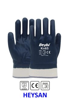 eldivencim Kn65 Şardonlu Antistatik Pamuk Nitril Eldiven Beybi- No: 10 Xl