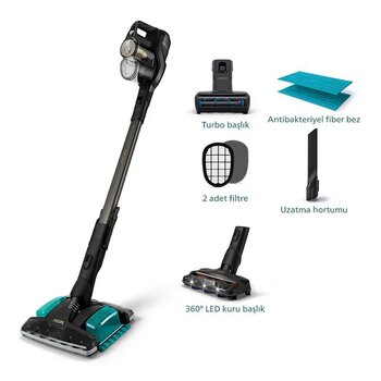 Philips Xc8349/01 Aqua Plus 25.2 V Dikey Şarjlı Süpürge