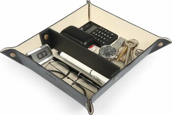 LONDO Deri Masaüstü Organizer Düzenleyici Pratik Dekoratif Ev ve Ofis Aksesuarı