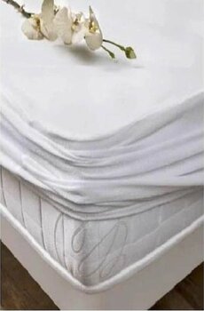 160x200+30 Cm Pamuk Fitted Alez Su Sıvı Geçirmez Yatak Koruyucu Alez Beyaz 160 X 200