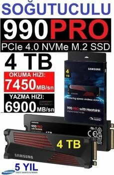 Samsung MZ-V9P4T0CW 990 Pro 4 TB Soğutuculu SSD