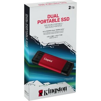 Kingston Spsd/2tb 2 Tb USB Gen 2.2 Typoe C Mini Kırmızı Harici Taşınabilir SSD Harddisk - Çok Renkli