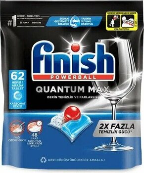 Finish Quantum Max 62 Bulaşık Makinesi Tableti