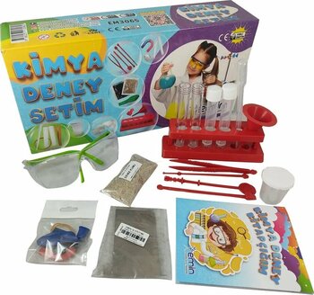 Dinootoys Kimya Deney Setim 1 Paket Eğitici Kimya Seti Okul Fen Bilimleri Deney Seti