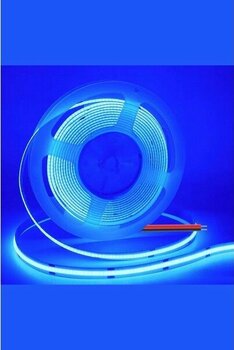 Demir Led 12V Cob Şerit LED 8mm 320 Ledli Esnek Mavi Cob LED IP20 (5 Metre)