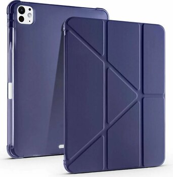 Ipad Pro 11 Inç M4 2024 Uyumlu Kılıf Üçgen Katlanabilir Kalem Şarj Bölmeli Kılıf A2836 A2837 A3006