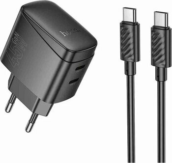 Hoco CS62A Bright Type-C Siyah Hızlı Şarj Aleti